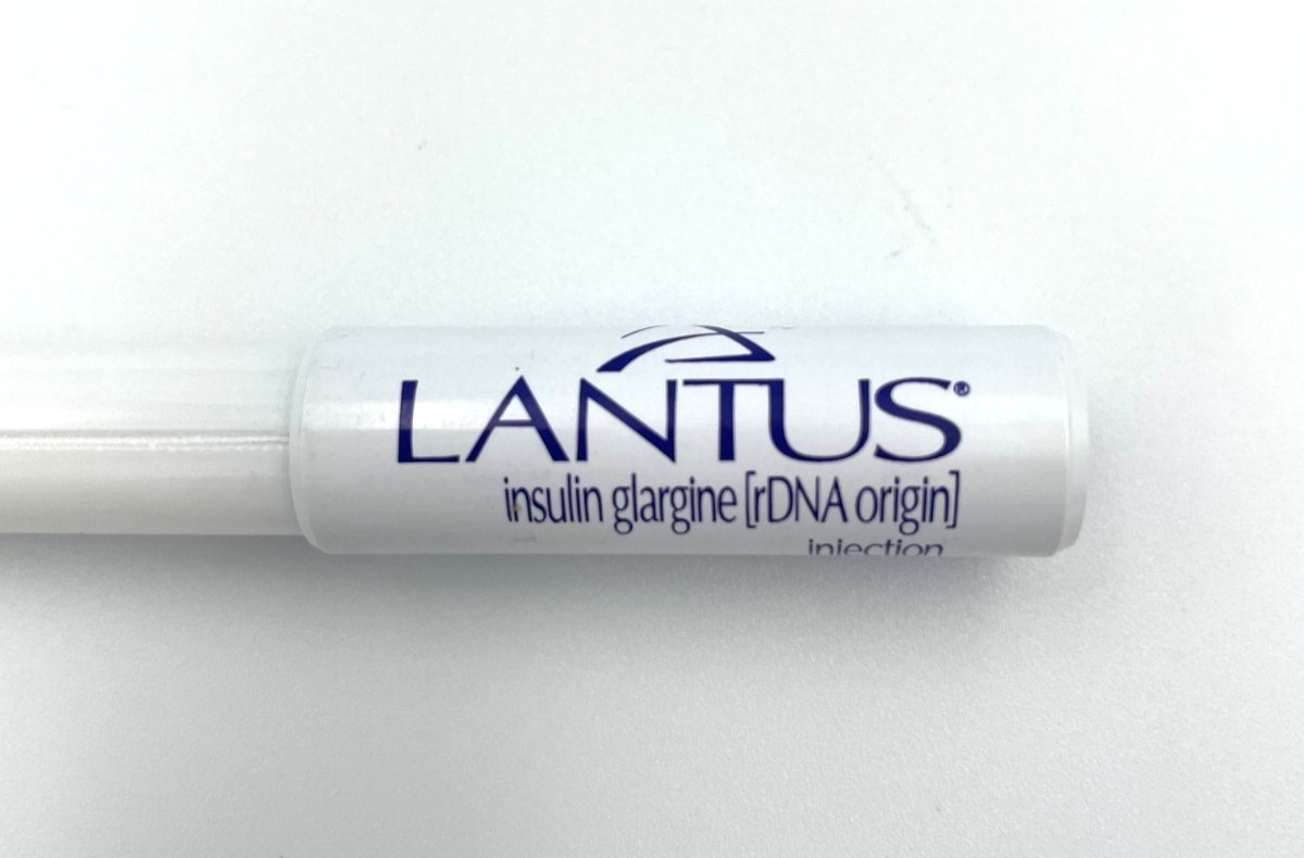 VERY RARE LANTUS Drug Rep Pen w/ Transparent “vial” on Side Pharma Swag- WORKS