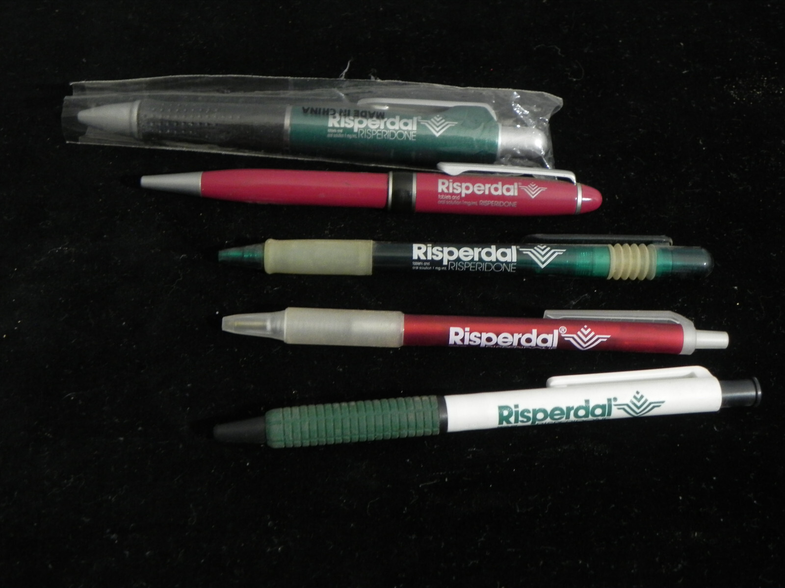 5 Different RISPERDAL Drug Rep PENS Pharmaceutical Promo Advertising 1 MOODRING