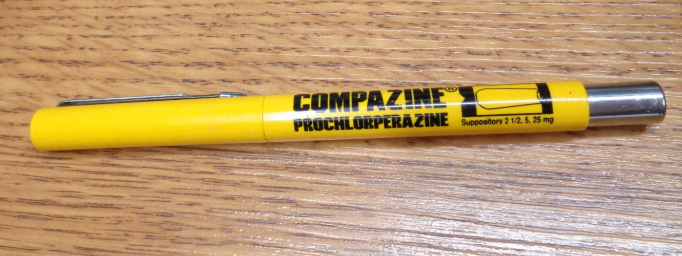 PARKER USA Pharmaceutical Drug Rep Pen COMPAZINE Prochlorperazine TESTED / WORKS