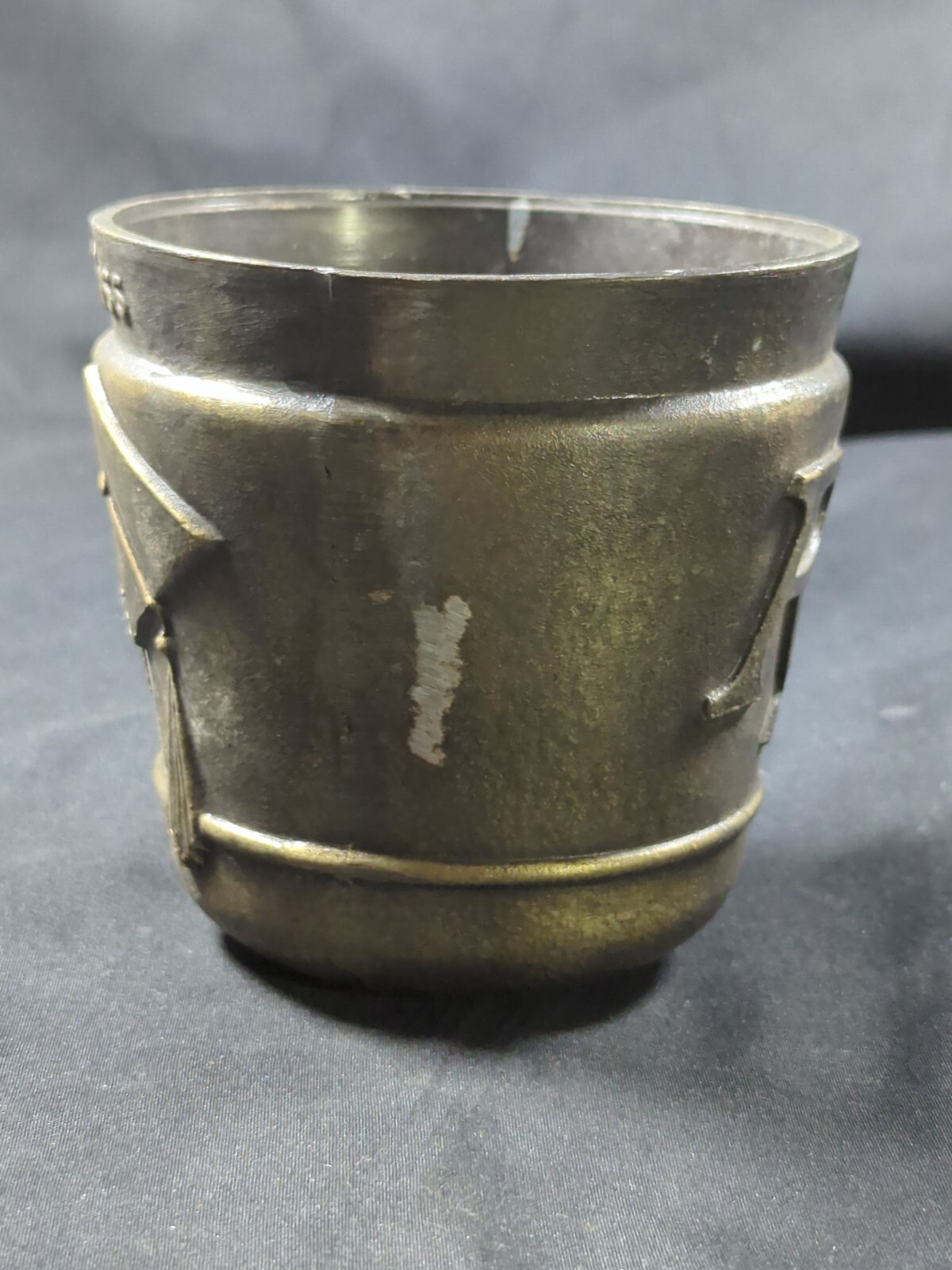 Vintage 1991 Schering Plough metal Mortar Pharmacy Rx Pharmacist Secundum Artem