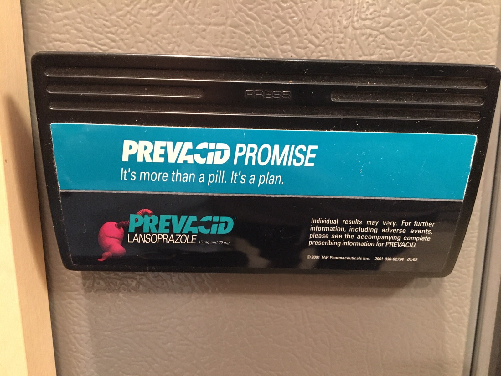 PREVACID FOOD CLIP NOTE HOLDER MAGNET PHARMACEUTICAL REP PROMO AVERTISING SWAG