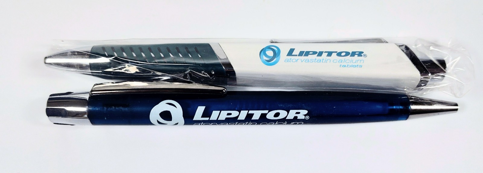NOS Pfizer Lipitor Pharmaceutical Advertising Pens Lot of 2 Medical Promo WORKS