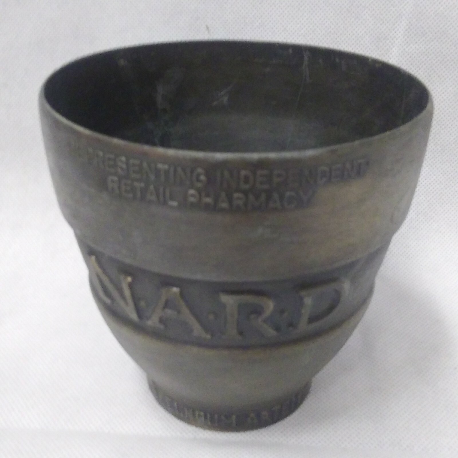 NARD Mortar Pestle Bronzed Planter Pharmacy Scherling Plough Healthcare 1991