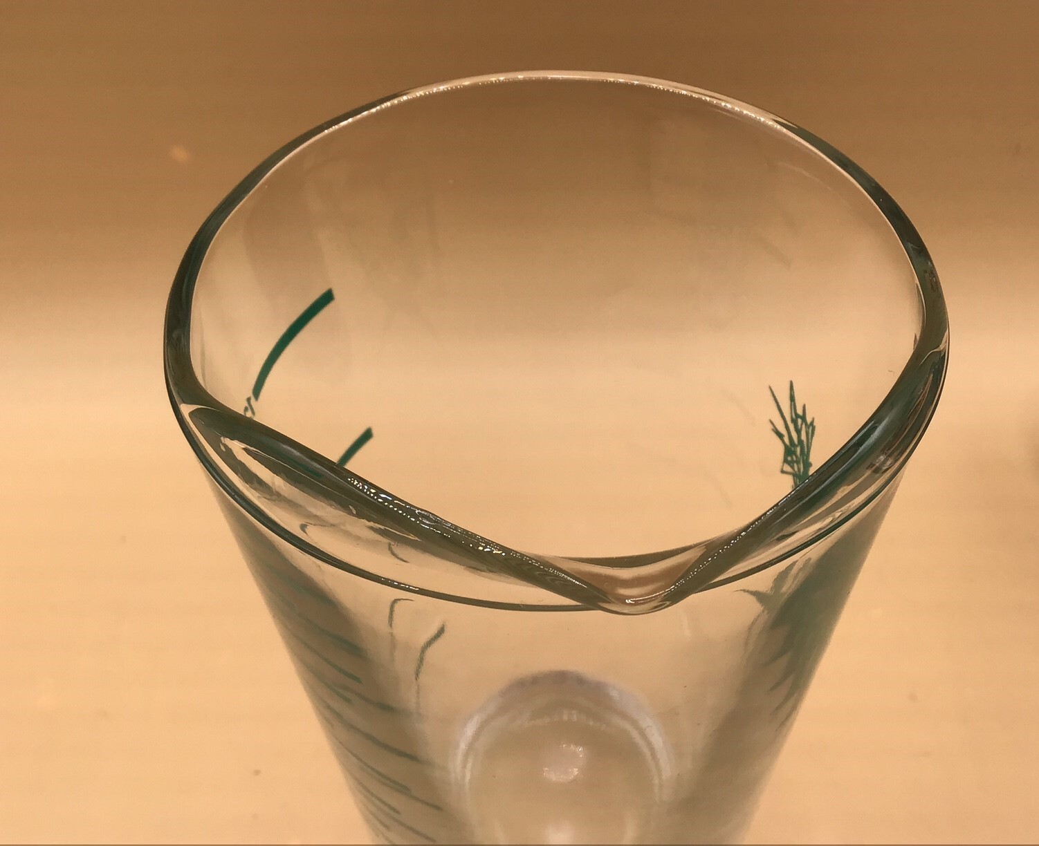 Vtg LIBBEY RX CARROT LOGO 12 OZ MEASURING GLASS, POUR SPOUT PHARMACY