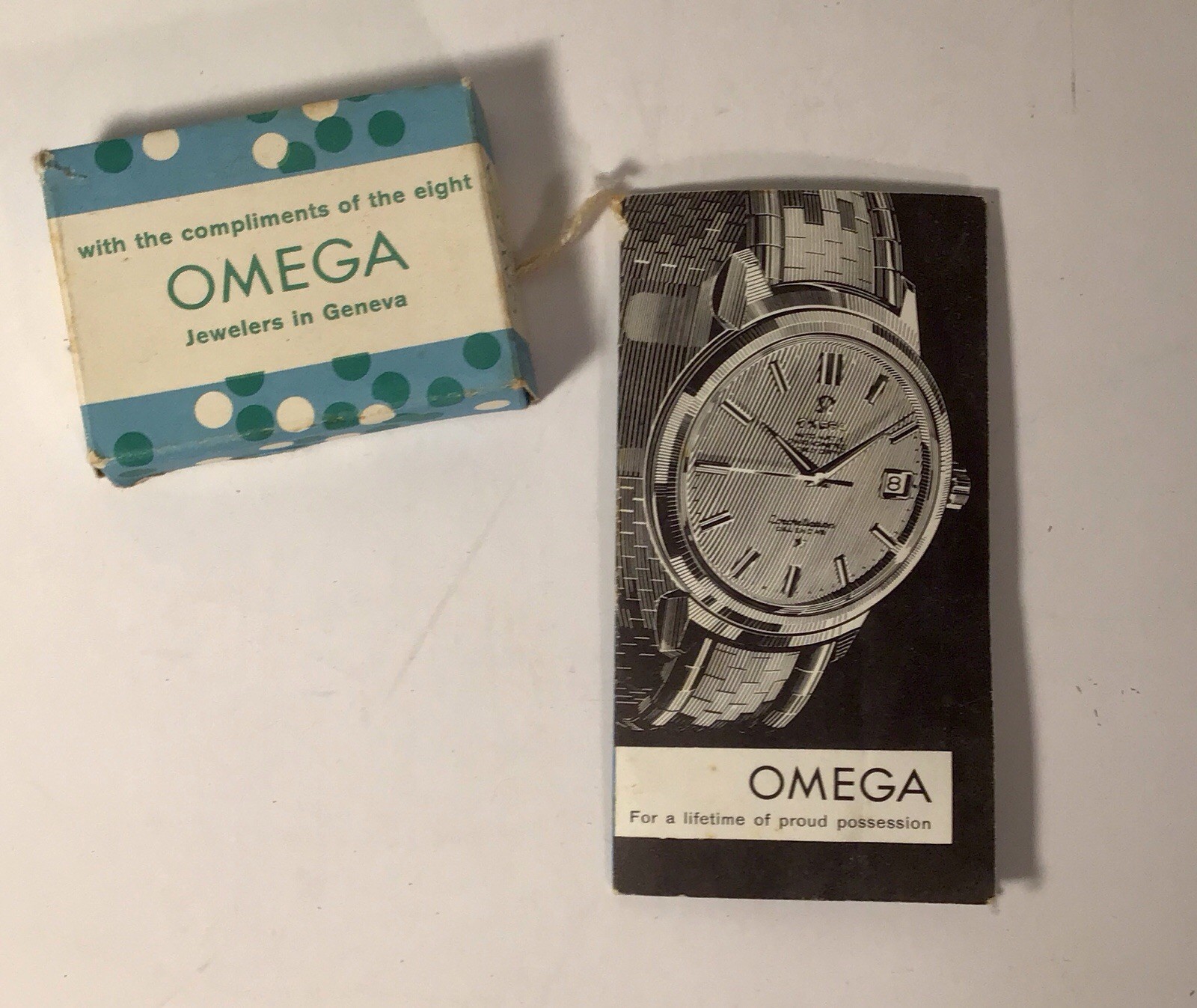 Vintage Omega Watch Promotional Soap W/Pamphlet Geneva Swiss Switzerland