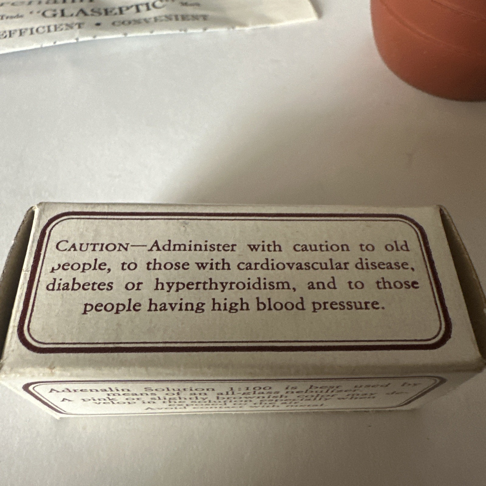 Antique Adrenalin Vaporizer Set Glaseptic Parke Davis & Co Detroit MI Complete