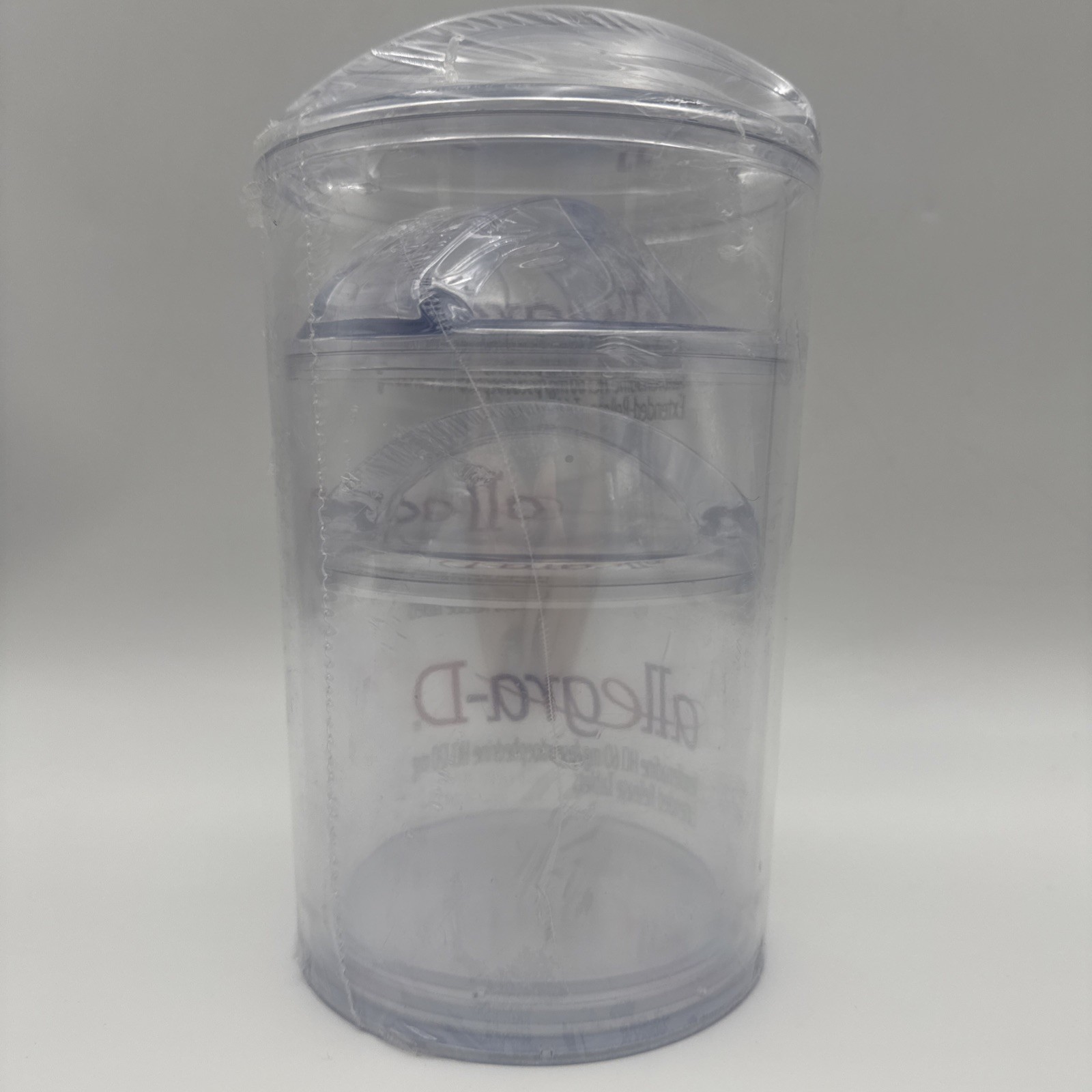 DRUG REP RARE ALLEGRA-D CLEAR PLASTIC/ACRYLIC CANISTER Set of 5 Pharmaceutical