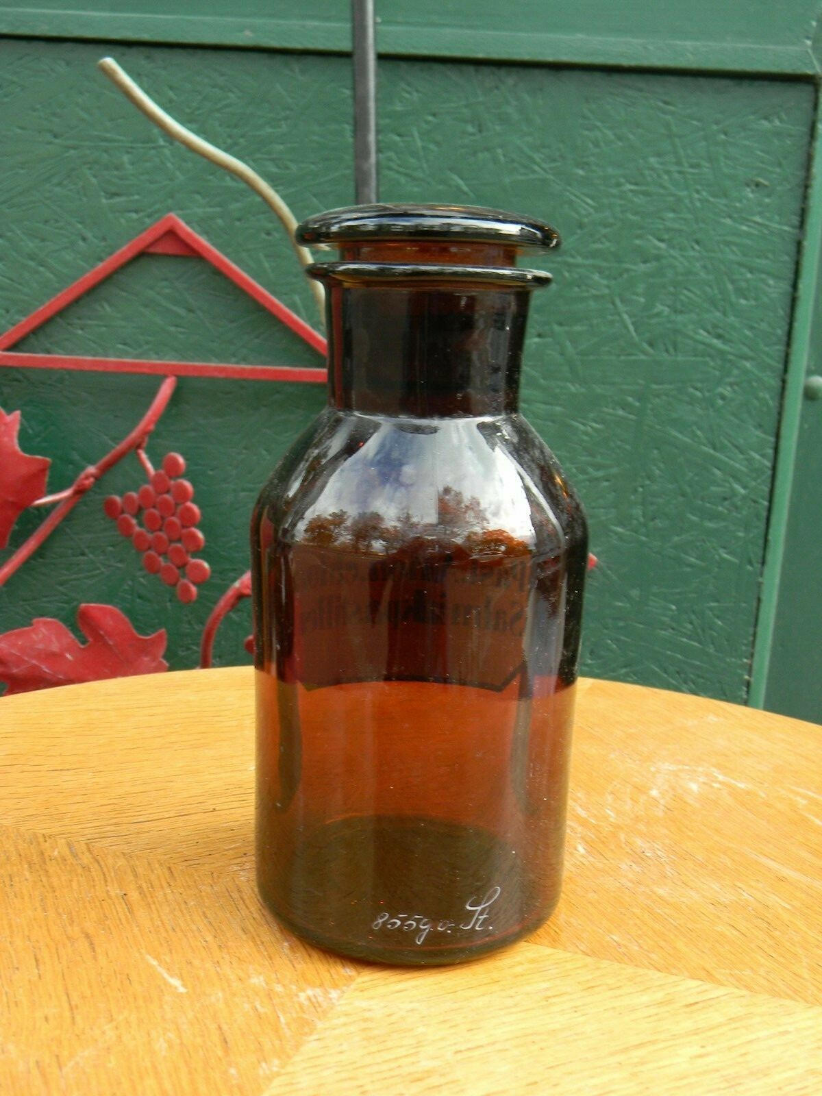 Pharmacy Apothecary Glass Bottle Antique Past Amon Chlo Salmiakpastillen