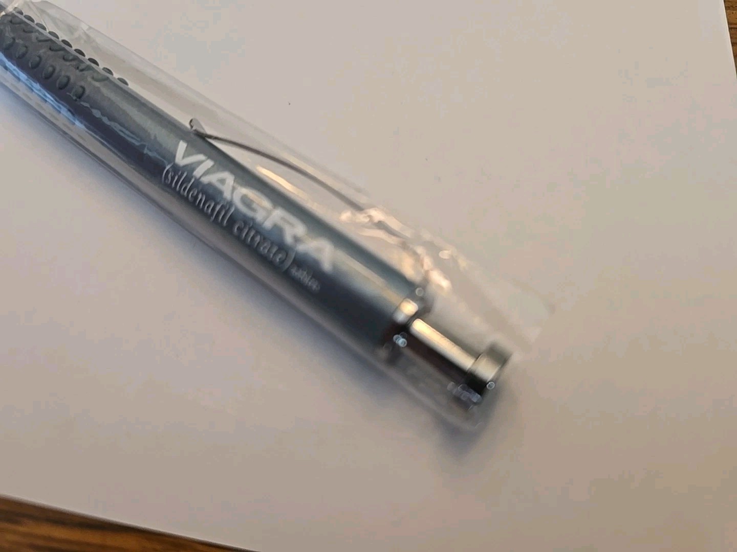 VIAGRA Heavy Metal Pen Pharmaceutical Rep Promo Gray Silver HTF Vintage – Works