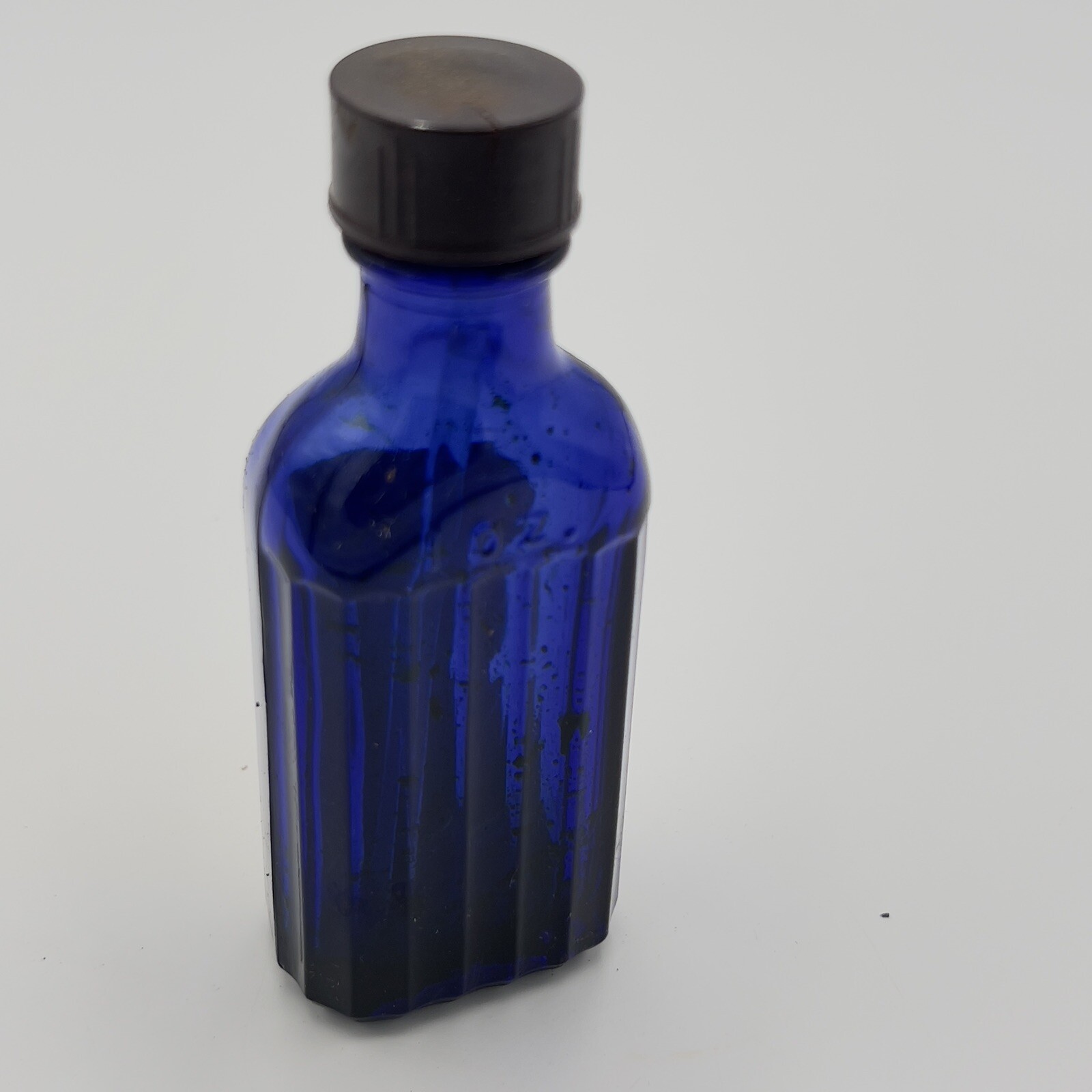 RARE Cobalt Blue Rexall Tincture of Iodine Antique Poison Bottle bottle EMPTY