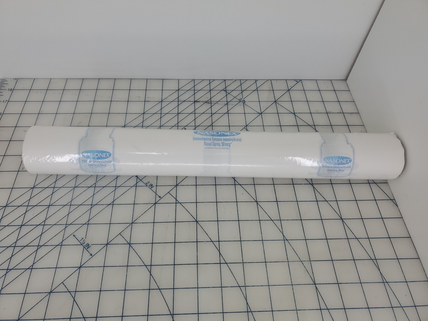 logo print NASONEX nasal spray Drug Rep merch EXAM TABLE PAPER ROLL new 18″ wide