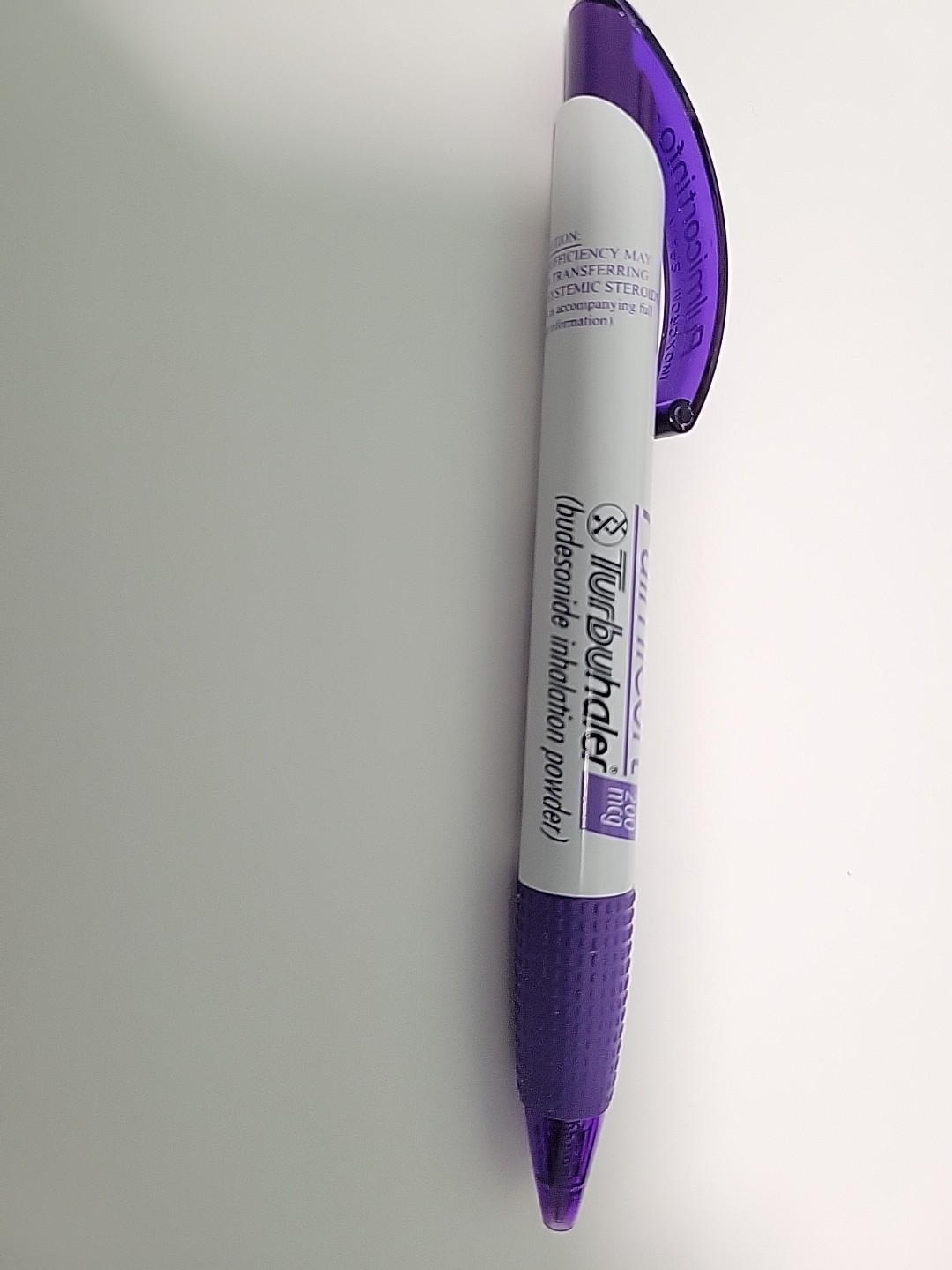 Pulmicort Tubuhaler Drug Rep Pharmaceutical Medical Ad Pen Purple ,white