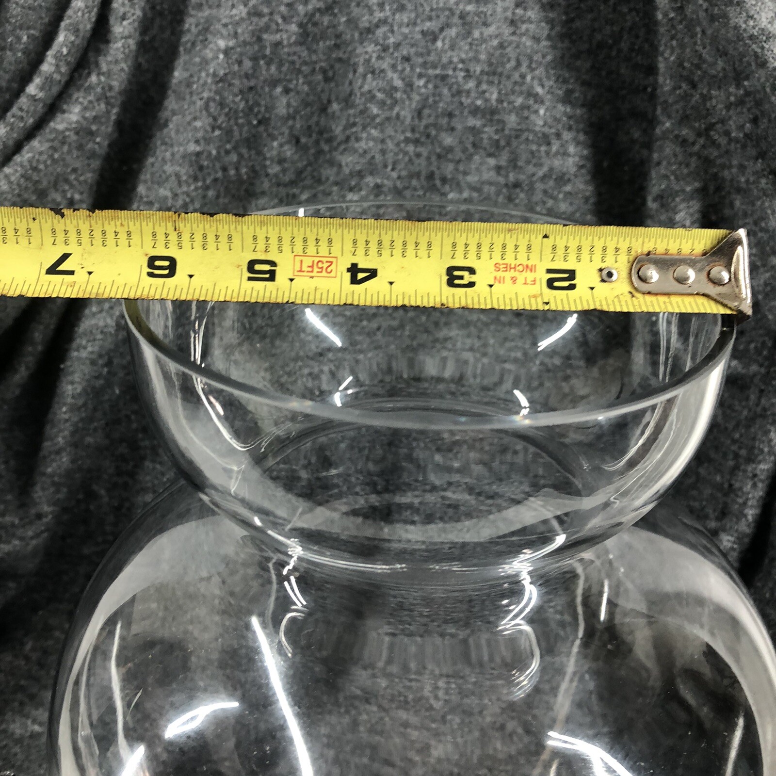 HUGE Vintage Ribbed & Footed Glass Chemist Carboy / Apothecary Display Jar