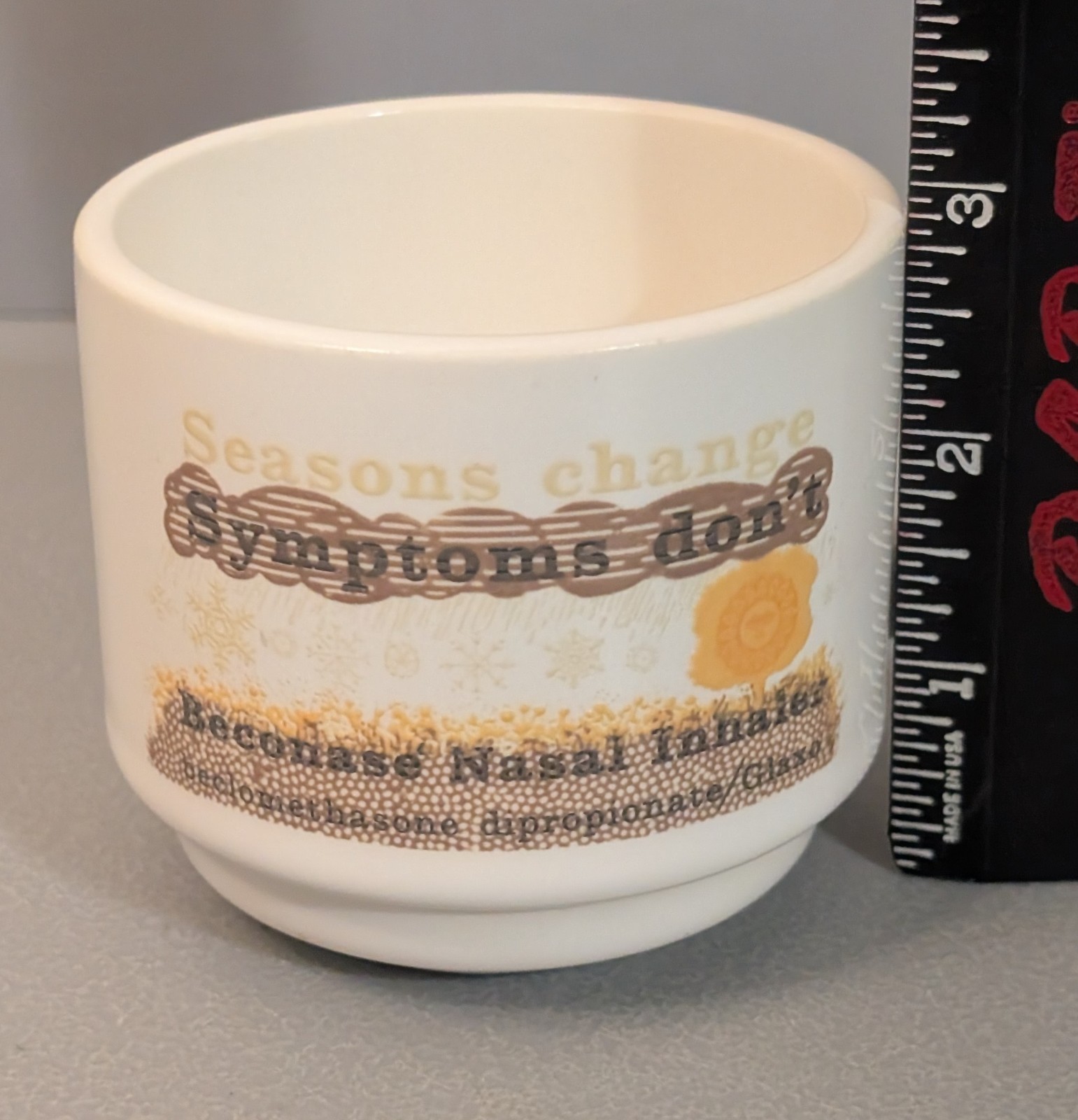 Beconase Nasal Glaxo Pharmaceutical Ad Coffee Mug – Seasons Change Promo Swag