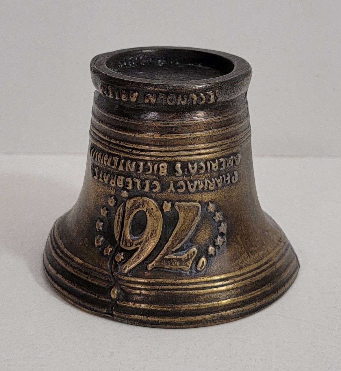 Vintage Pharmacy Rx Mortar Only Bicentennial 1976 Celebration Liberty Bell Heavy