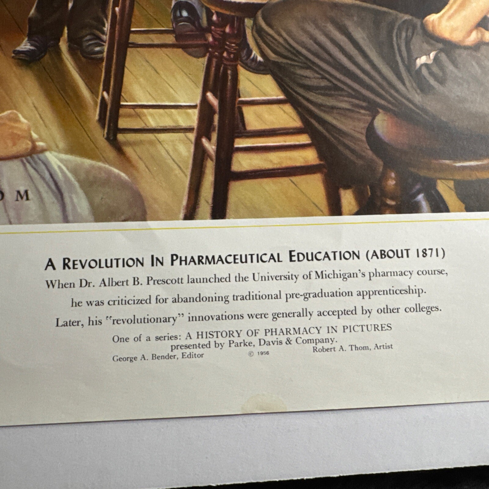 A HISTORY OF PHARMACY IN PICTURES 1954 PRINT#30 Great Gift For Doctor 22″×18″