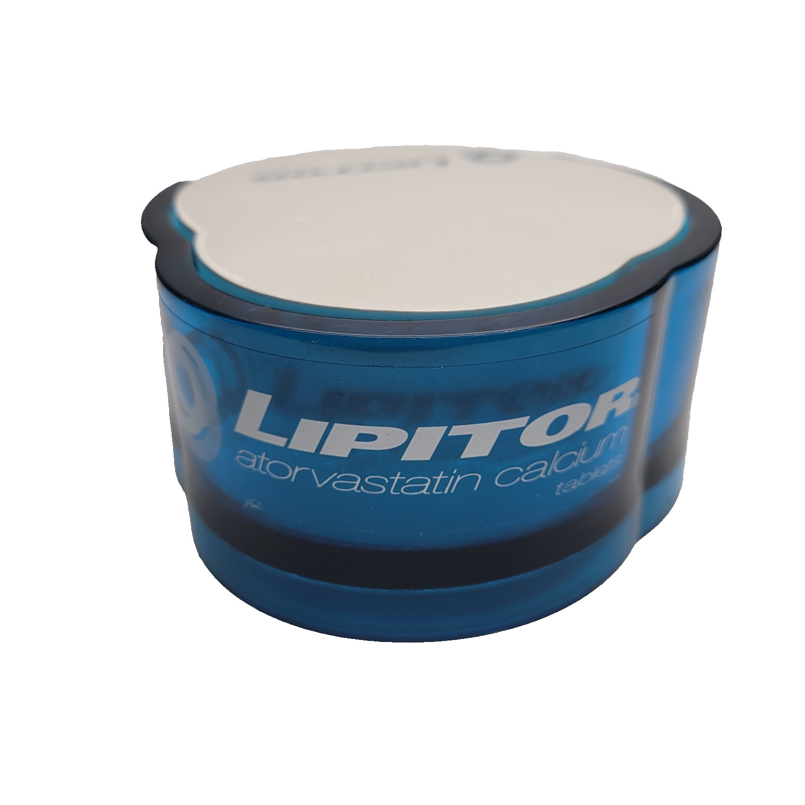 Vtg Lipitor Pharma Drug Rep Sticky Note Pad & Blue Acrylic Desk Holder 2004