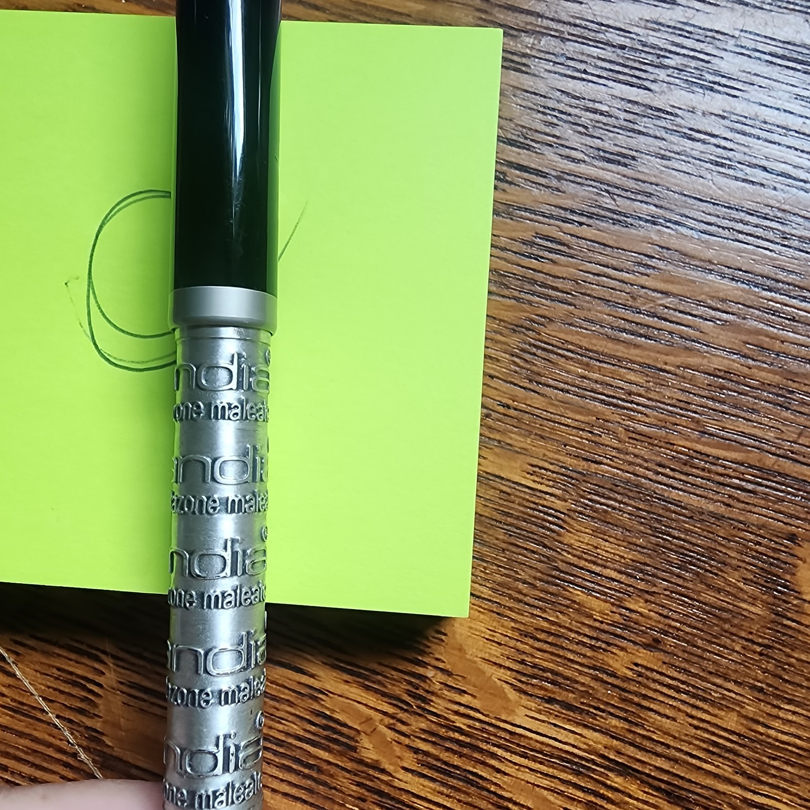 AVANDIA METAL DRUG PHARMACEUTICAL PEN PEWTER BLACK RAISED LETTERS
