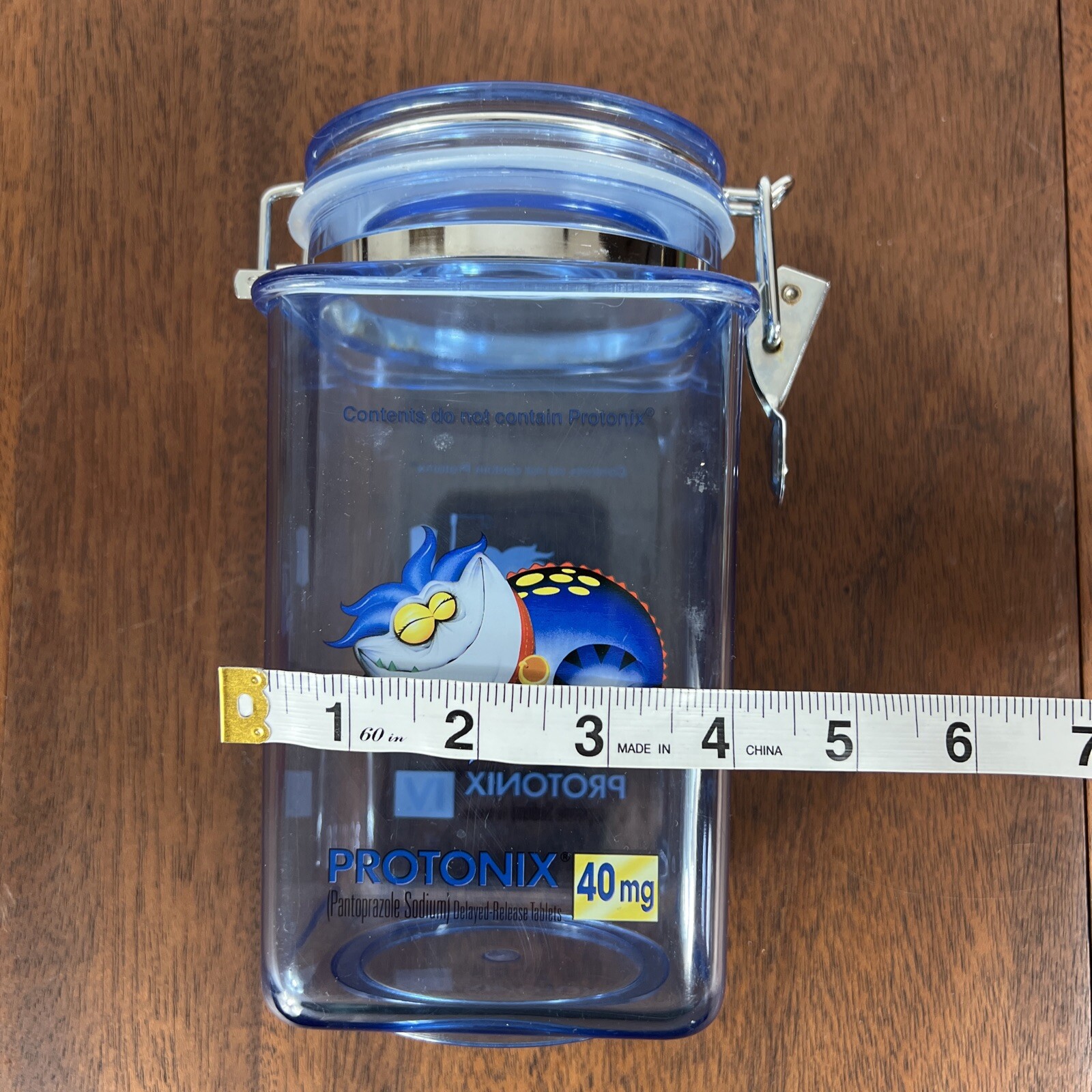 VTG Pharmaceutical PROTONIX IV Plastic Container Drug Rep Cat Promo Canister