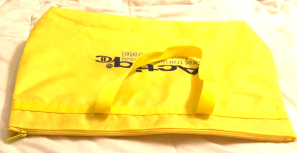 Vtg Actiq Fentanyl Zipper Tote Bag Pharmaceutical Drug Rep Promo Merch Rare HTF