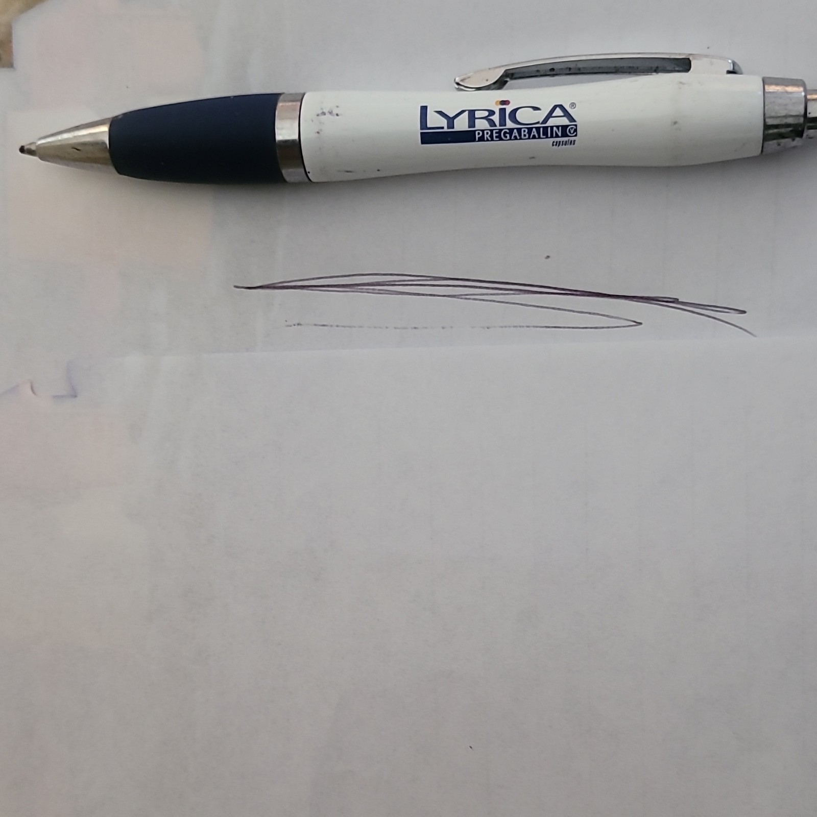 Lyrica Pregabalin Pharmaceutical Drug Rep Promotional Ballpoint Pen White/Blue