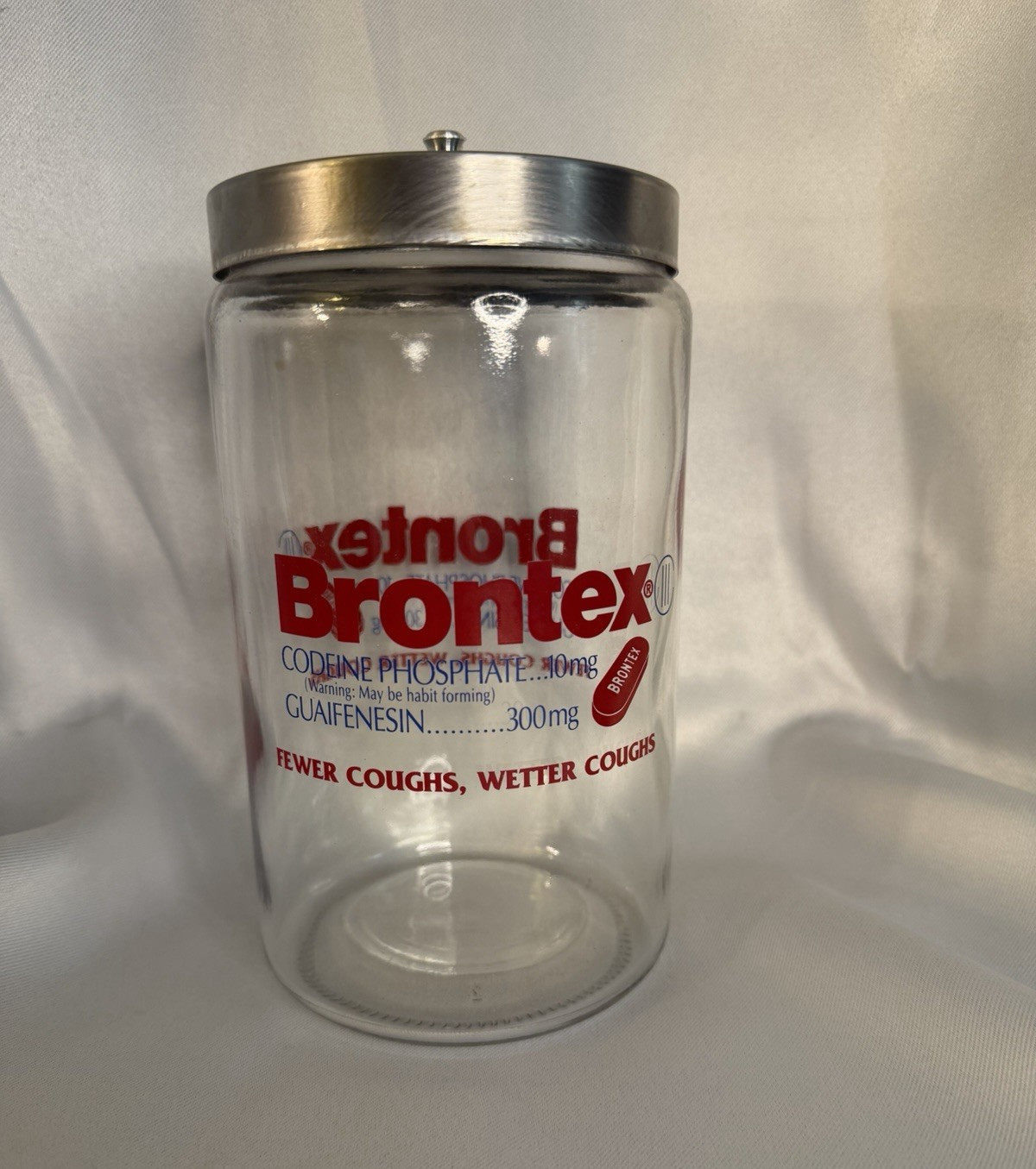 Brontex Advertisement Apothecary Jar Canister
