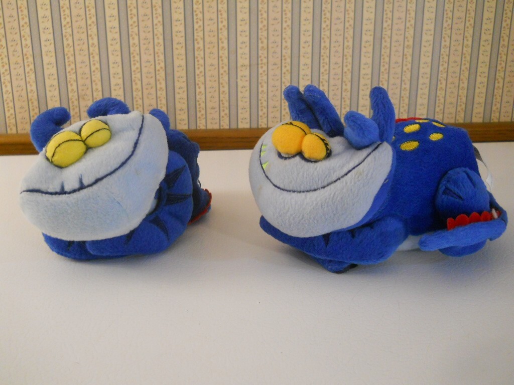 Protonix Advertising plush stuffed toy boy & girl bugs blue yellow polka dots