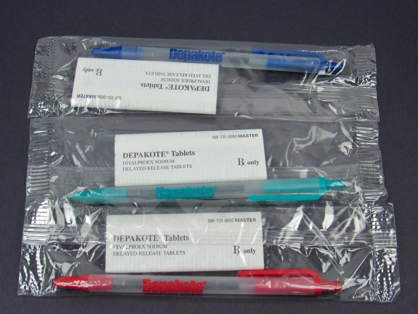 Depakote Lot 3 Sealed BIC PENS w/Info Drug Rep Pharmaceutical Promo Advertising