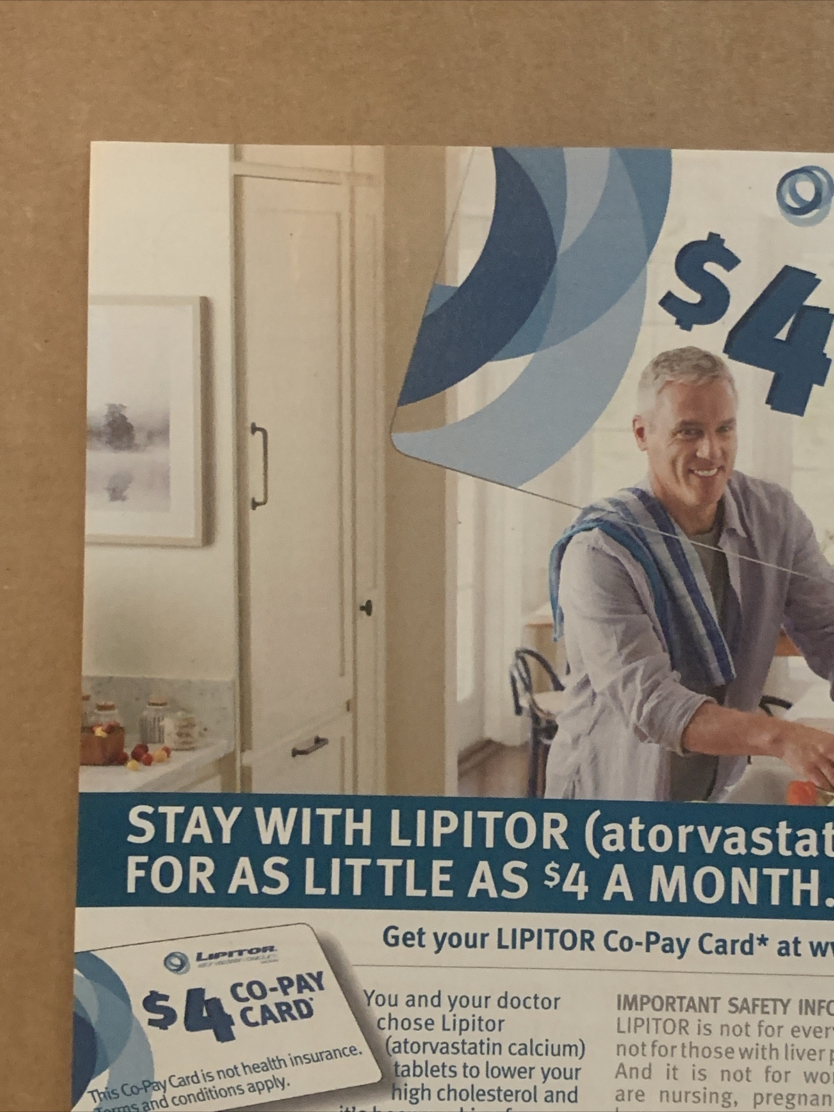 2012 Lipitor PRINT AD Lower Cholesterol Co-Pay Card Pfizer Pharmaceutical PA05