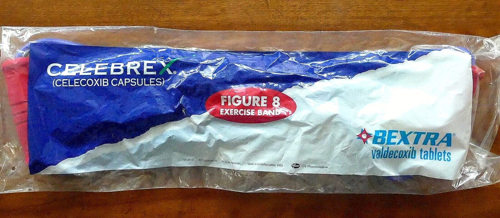 CELEBREX Figure 8 EXERCISE BAND PFIZER 2003 New Sealed VNT Promo Drug Rep Pharm
