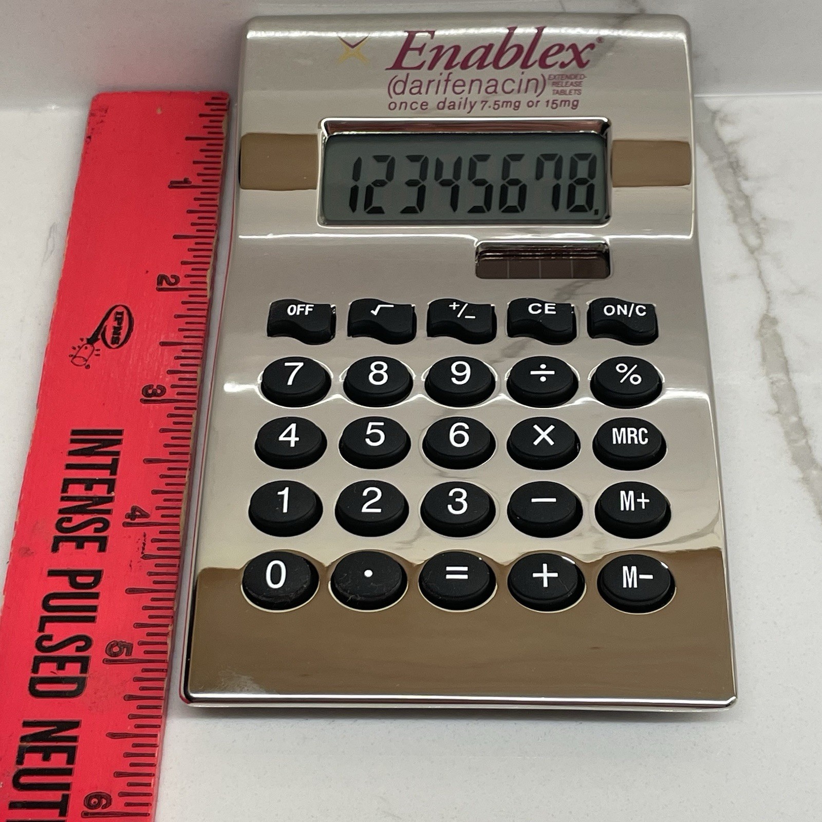 New ENABLEX Calculator Drug Rep Pharmaceutical Advertising Promotional Collectib