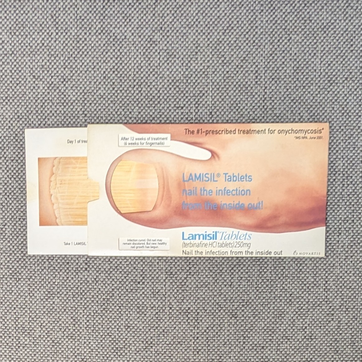 Drug Rep Promo Lamisil Progression of Nail Infection Motion Diagram by Novartis