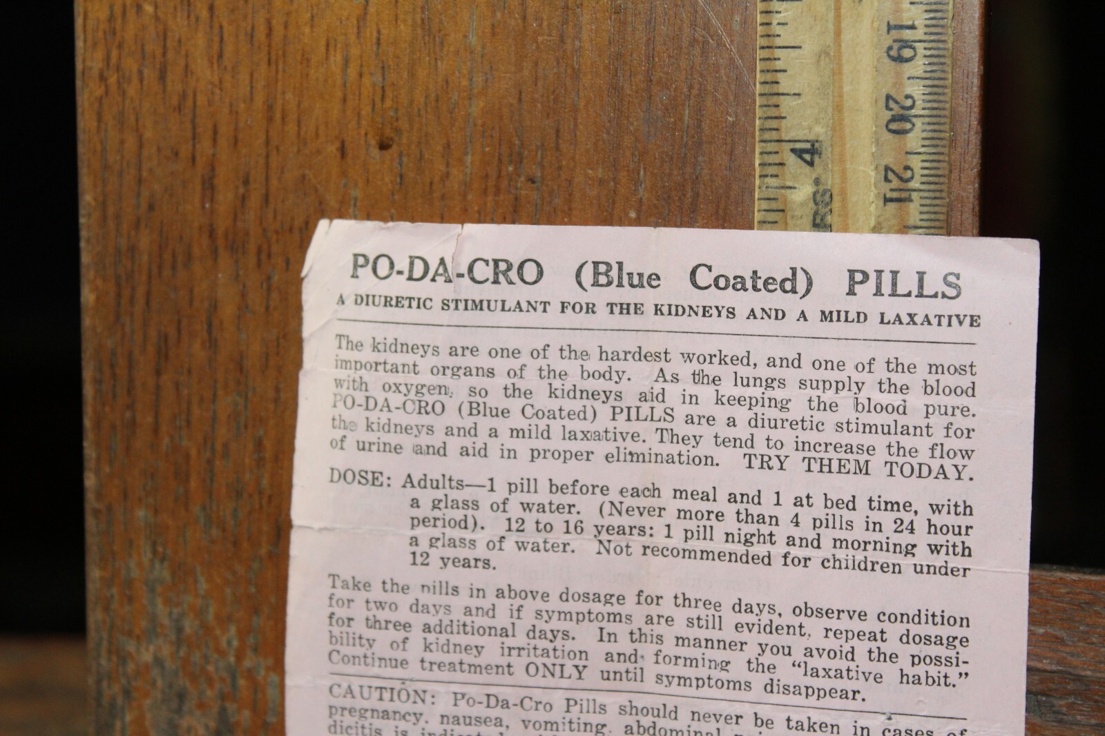 1930’s Order Blank Podacro Patent Medicine Morristown Tennessee