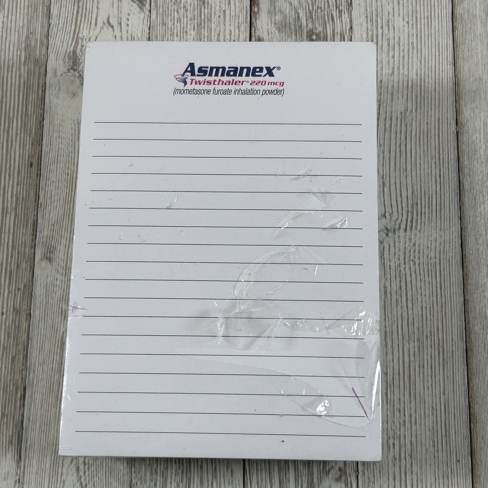 Asmanex Twisthaler 220mcg Pharmaceutical Promo Notepad Memo Pad New Sealed