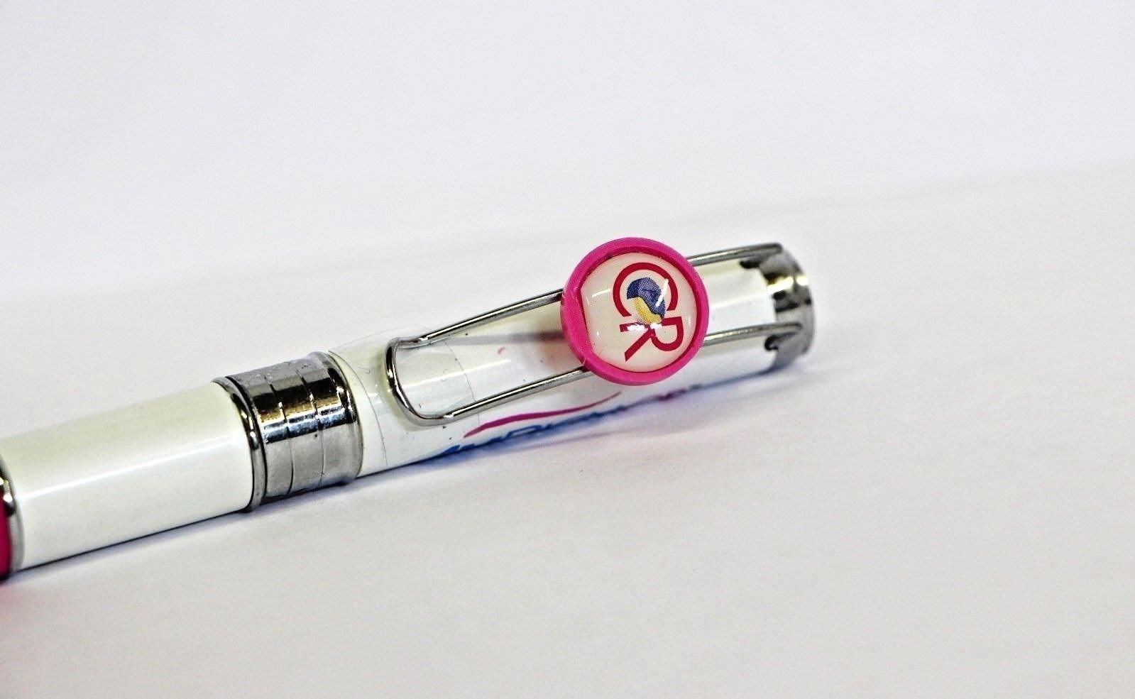 1 Pink Ambien CR Drug Rep Heavy Metal Wire Clip Slider!
