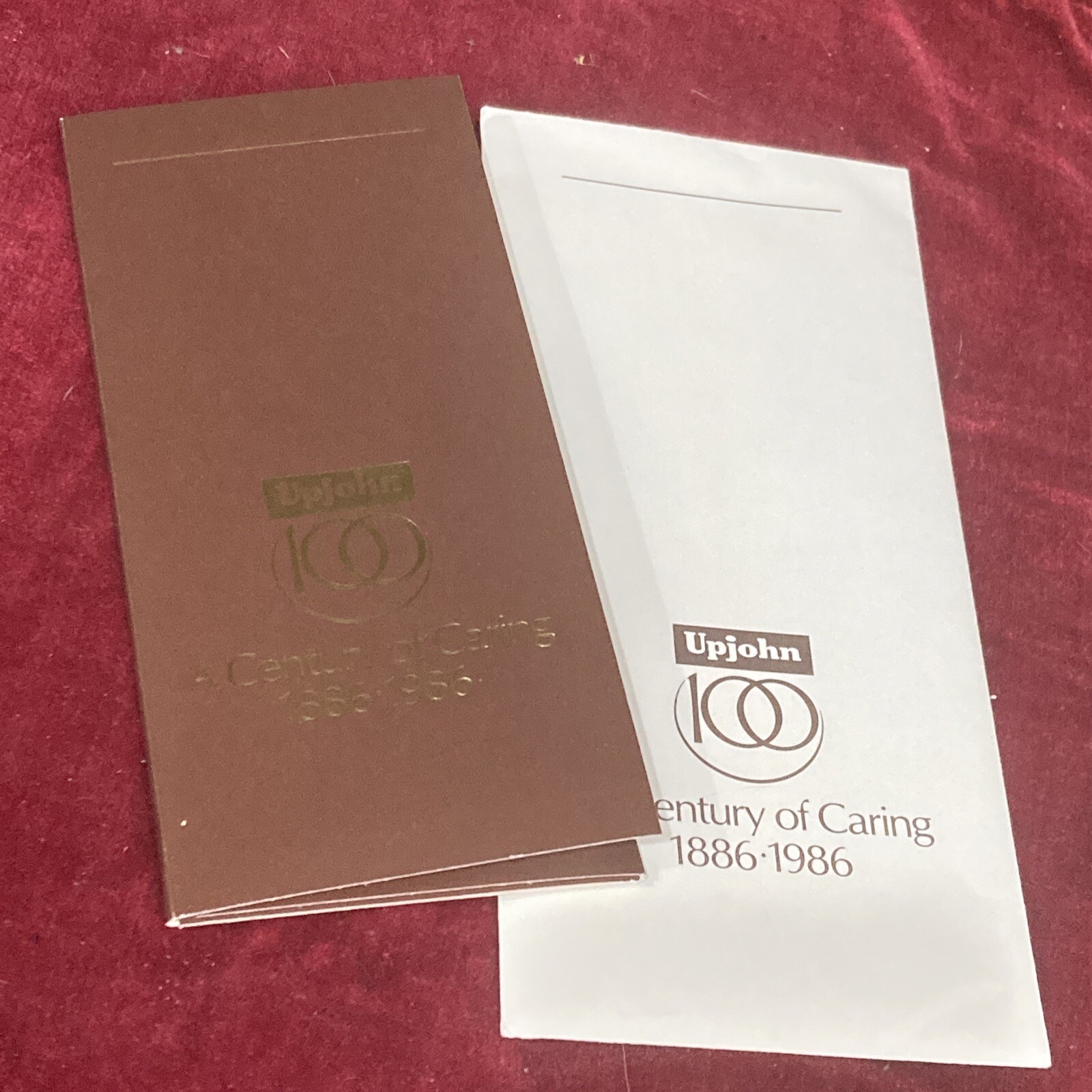 Upjohn Company: Century of Caring 1986, Upjohn Matches, Lapel pin, 1945 Unicap