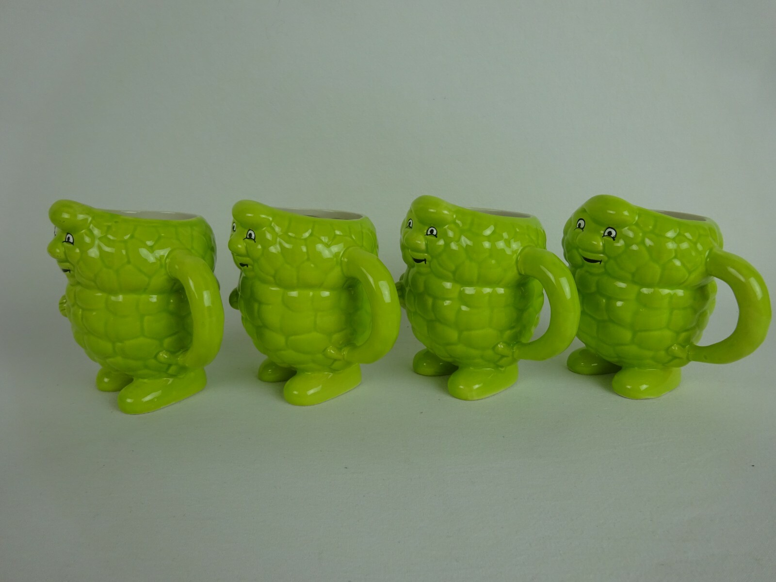 Actos Pharmaceutical Coffee Cup ~Lot of 4 Triglyceride Mugs ~Green Funky Cool ~*