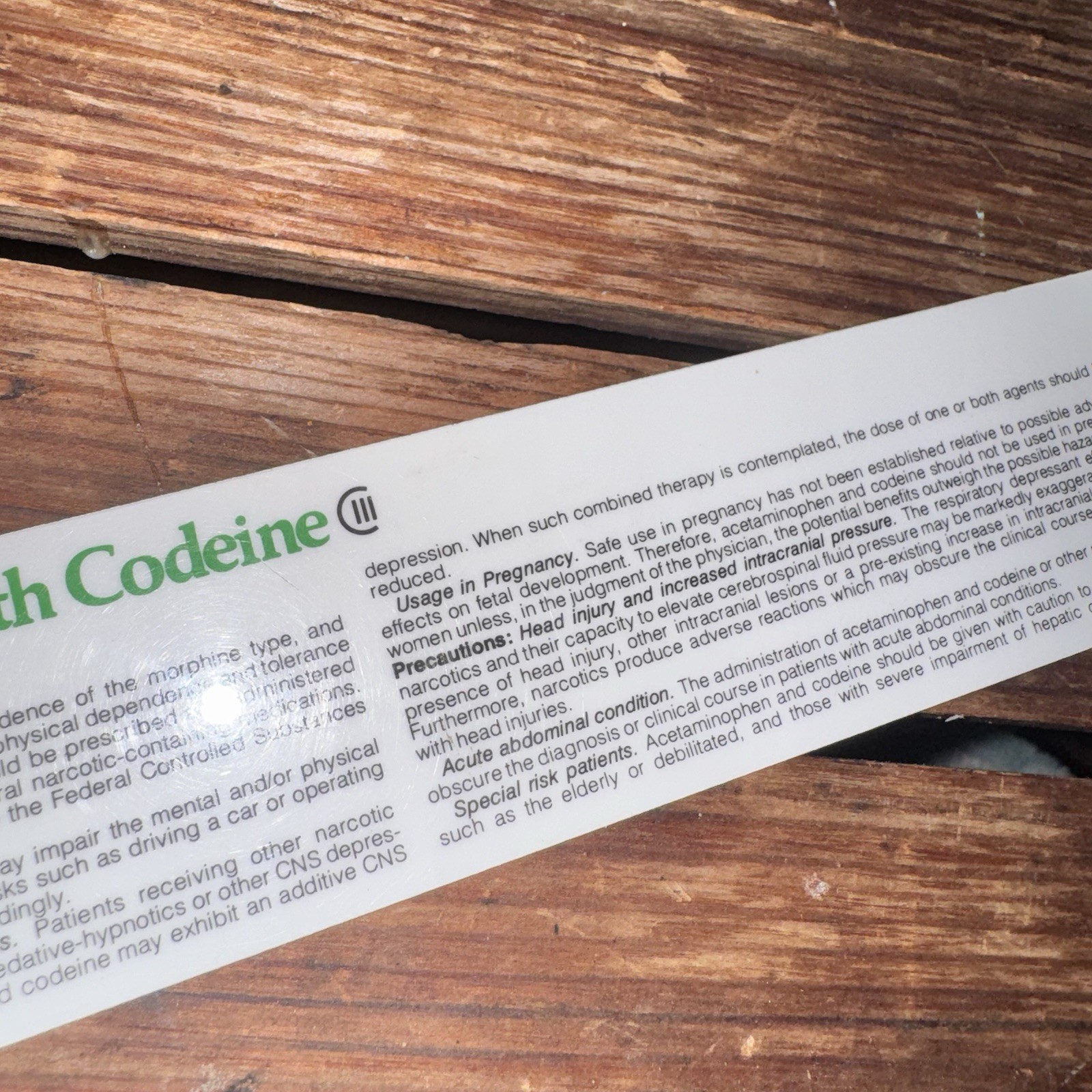 Vintage 1978 Phenaphen 650 w Codeine Drug Rep Ruler Pharmaceutical Medical Promo