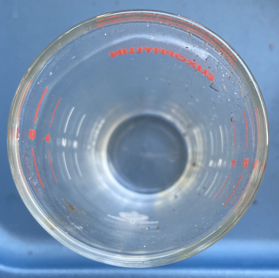 Elixophyllin Asthma Medication Dosing Shot Glass Measuring Cup/ 5 Tablespoons
