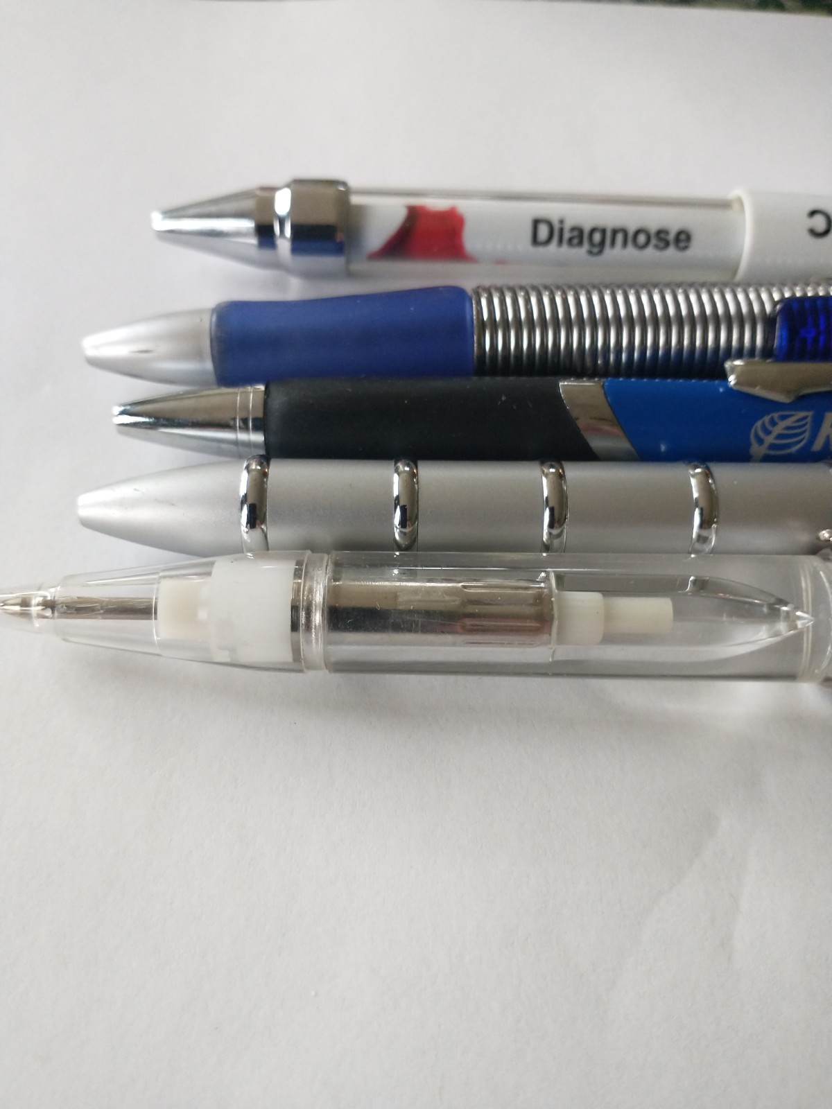 Lot 5 Pharmaceutical Drug Rep Pens Medical Pharmacy Collectibles Heavy Metal