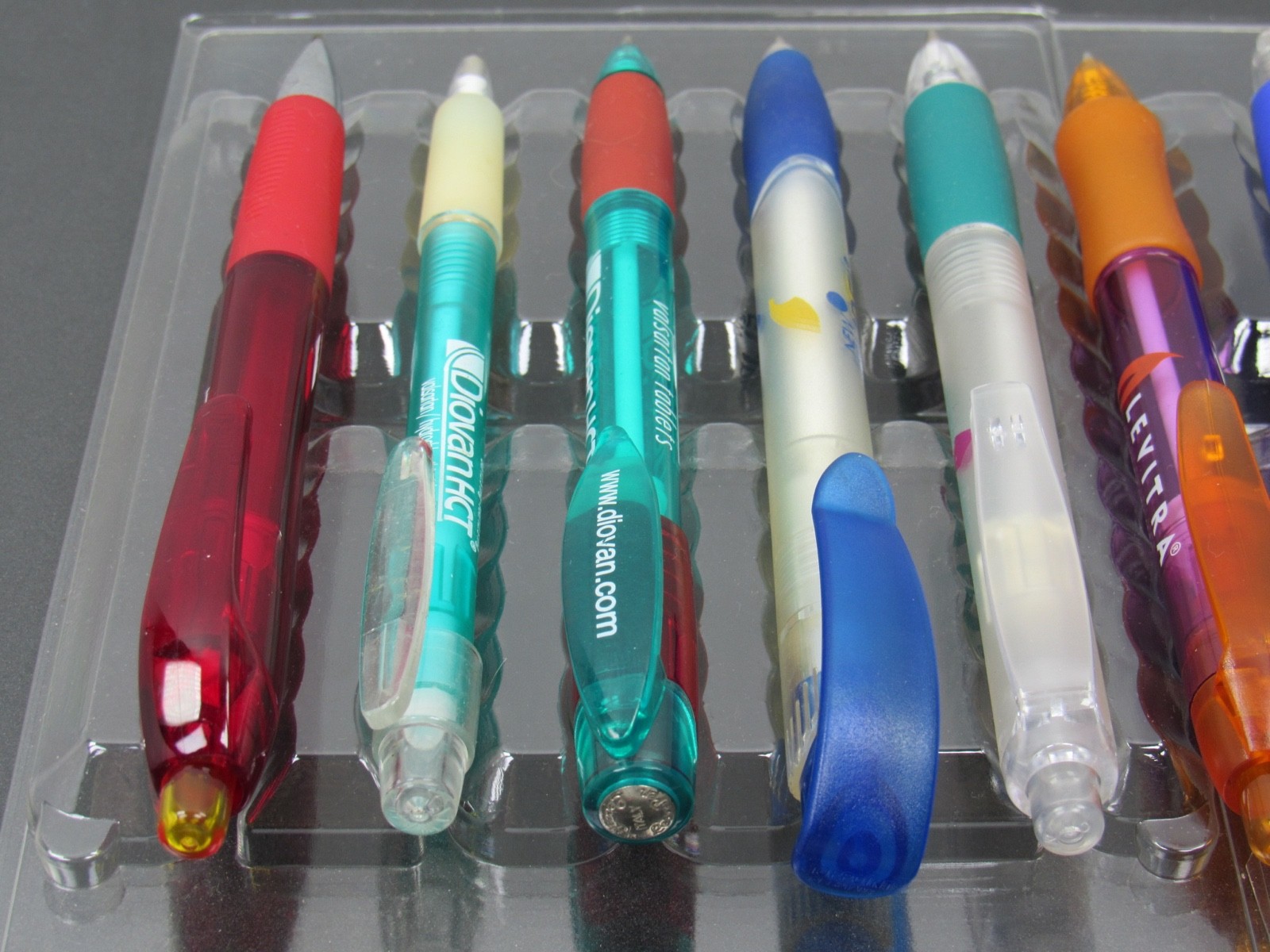 Lot of 10 Translucent PENS Drug Rep Pharmaceutical Promo Medical Advertising