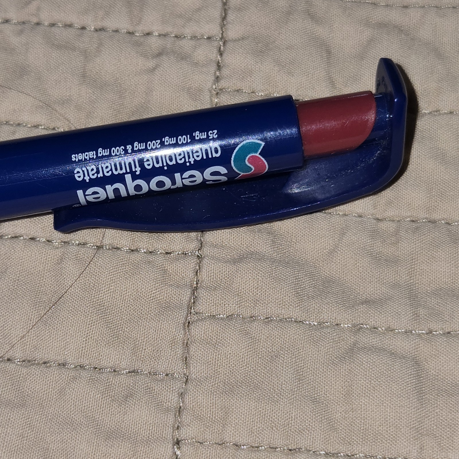 Pharmaceutical Drug Rep Vintage Pen Seroquel Plastic Advertising