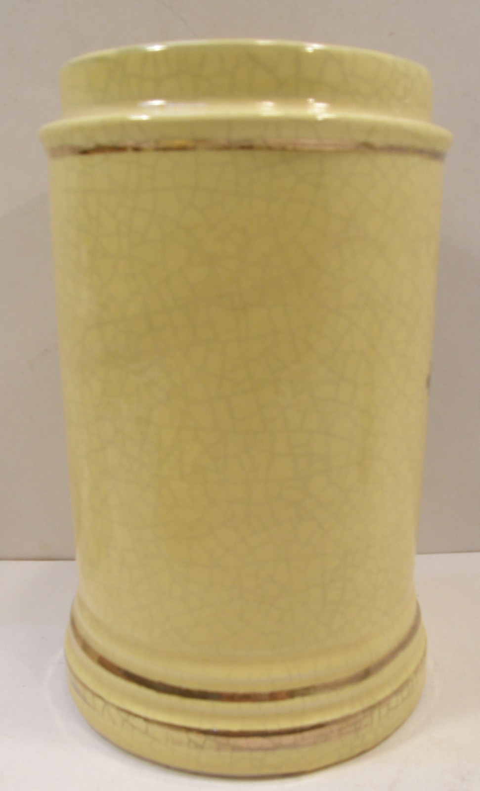 VINTAGE CERAMIC POTTERY APOTHECARY JAR W/LID MATRICARIA CHAMOMILLA PHARMACY