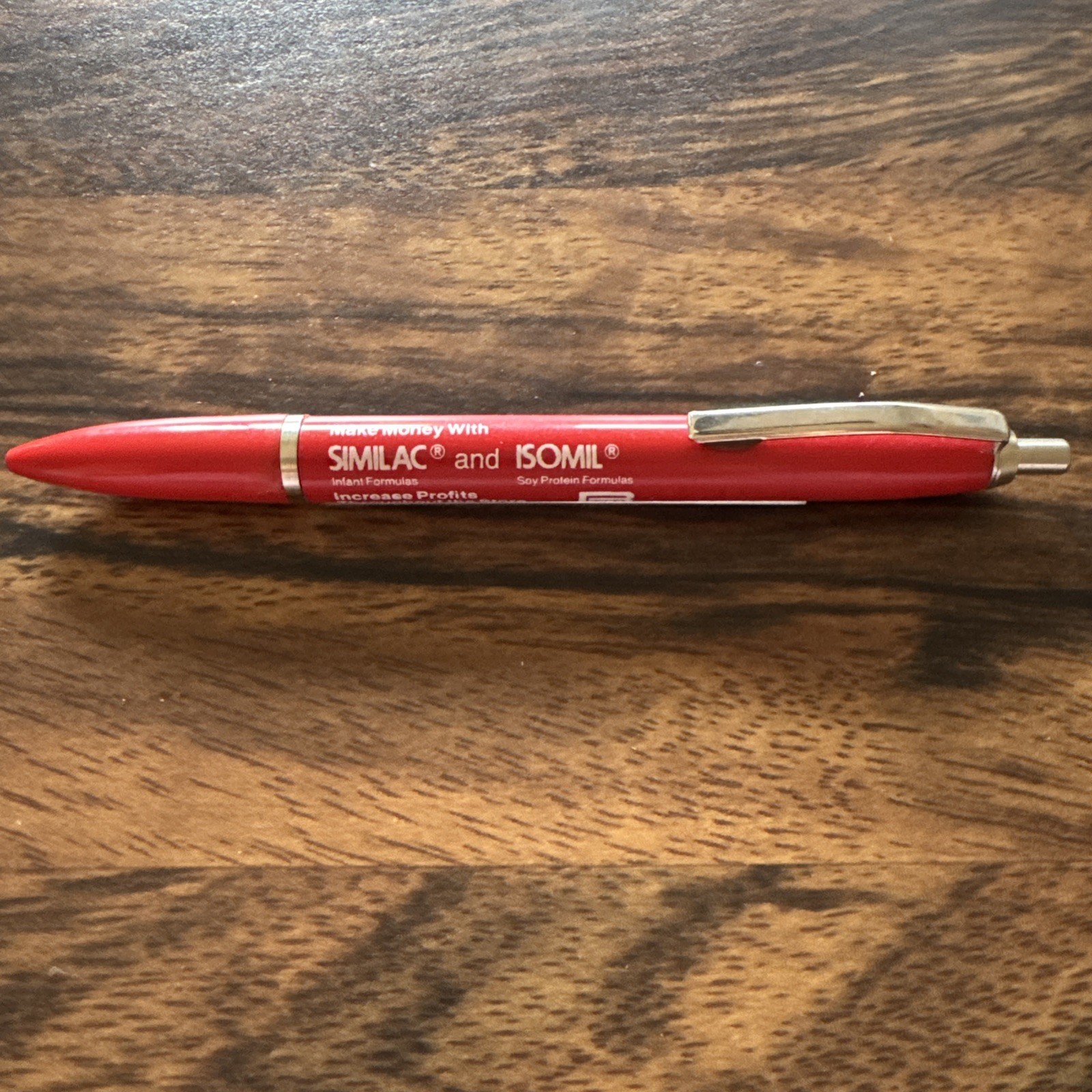 VTG 1986 Similac Isomil Salesman Advertising Pen With Pull Out Sales Brochure