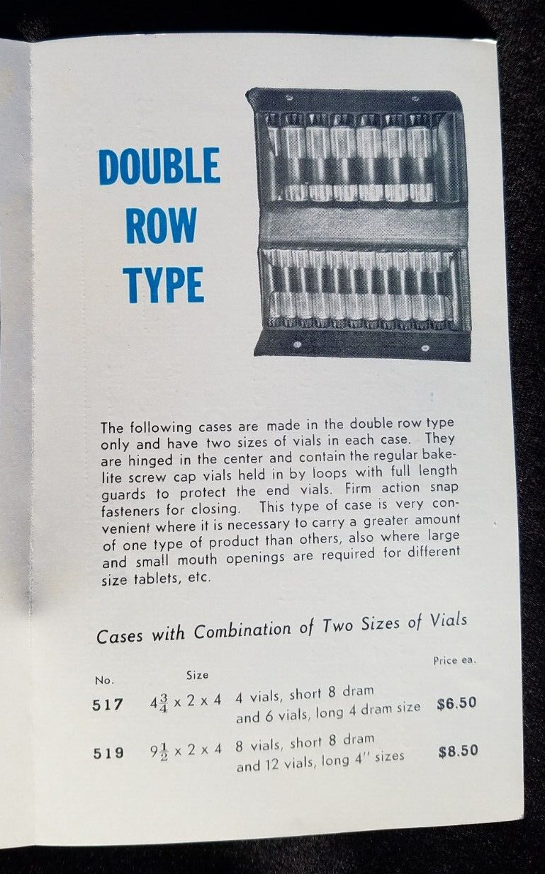 1960’s Ad Leaflet Boericke & Tafel Family Medicine Cases Homoeopathic Remedies