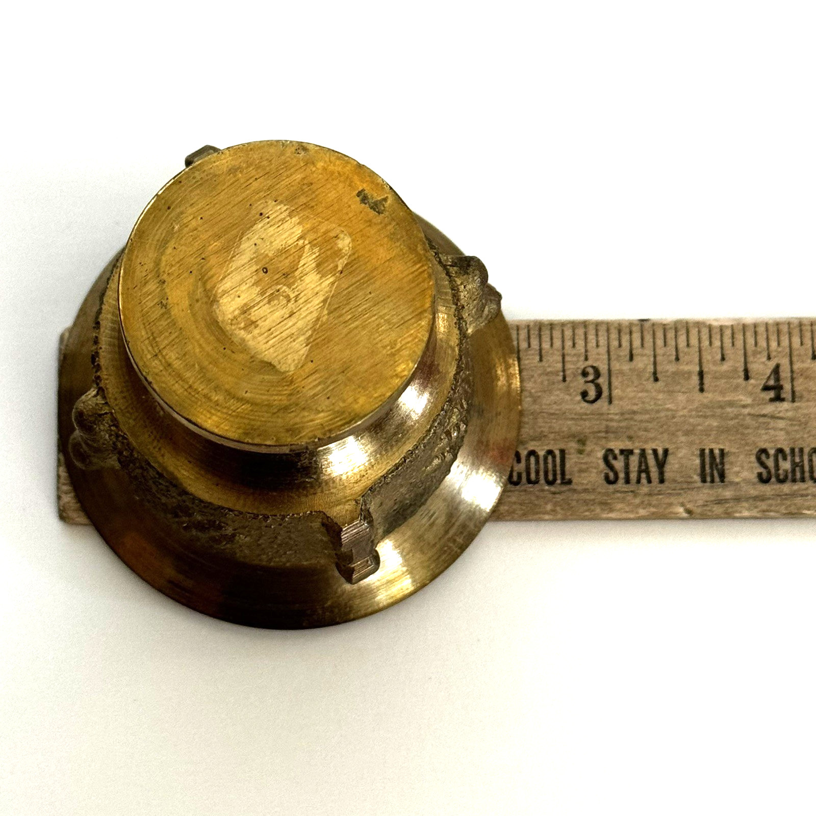 Vintage Cast Brass Small Pharmaceutical Mortar Bowl Apothecary Cup