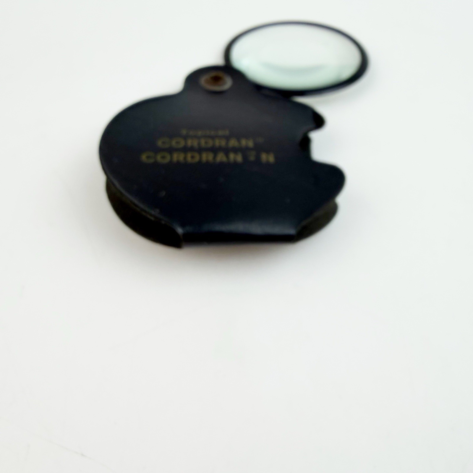 Libby Pocket Magnifier Pharmaceutical Drug Rep Haldrone Cordrane Promo Ad Black