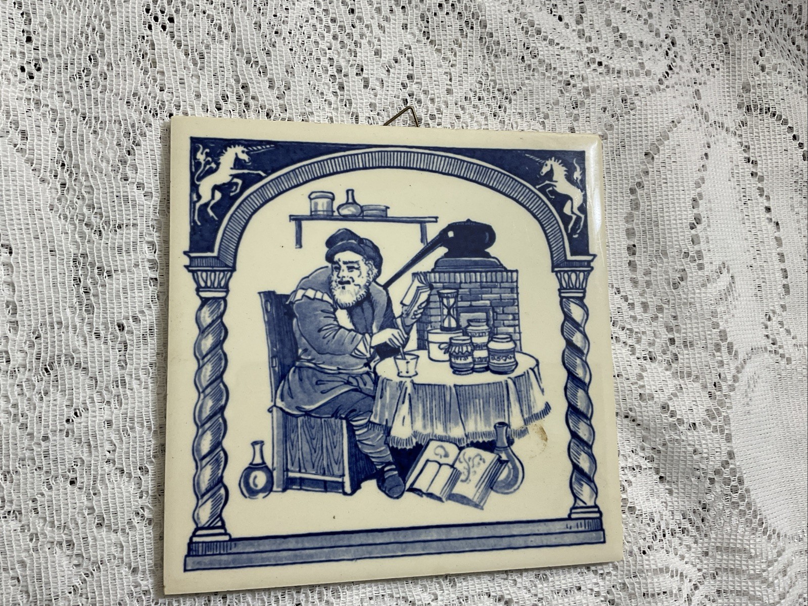 Pill Tile Hand Made Burroughs Wellcome Co. Made In Holland. Limited Edition.