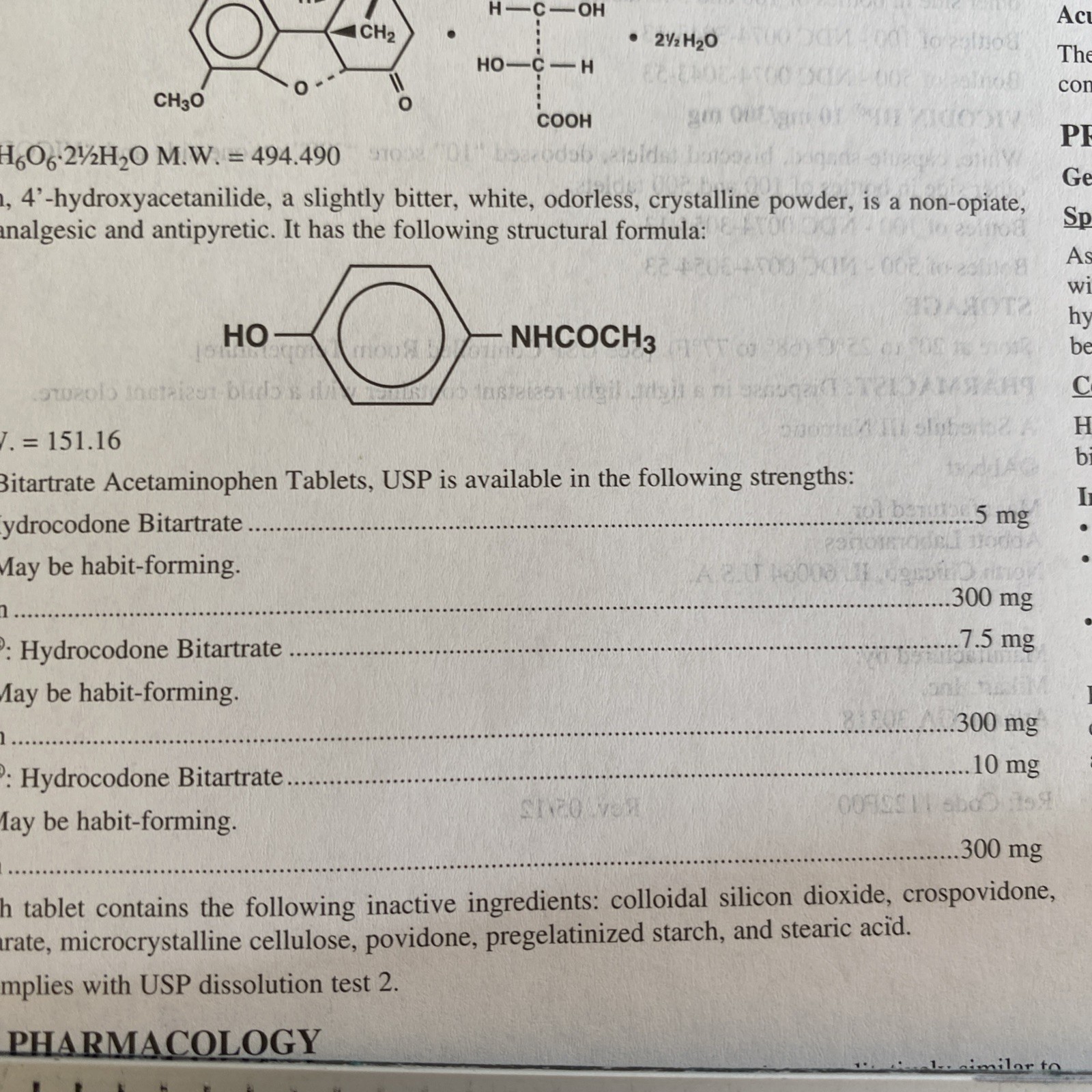 Rare Vicodin News Release 2012 Reformulation Abbott Drug Rep HP ES Opioid Pharma