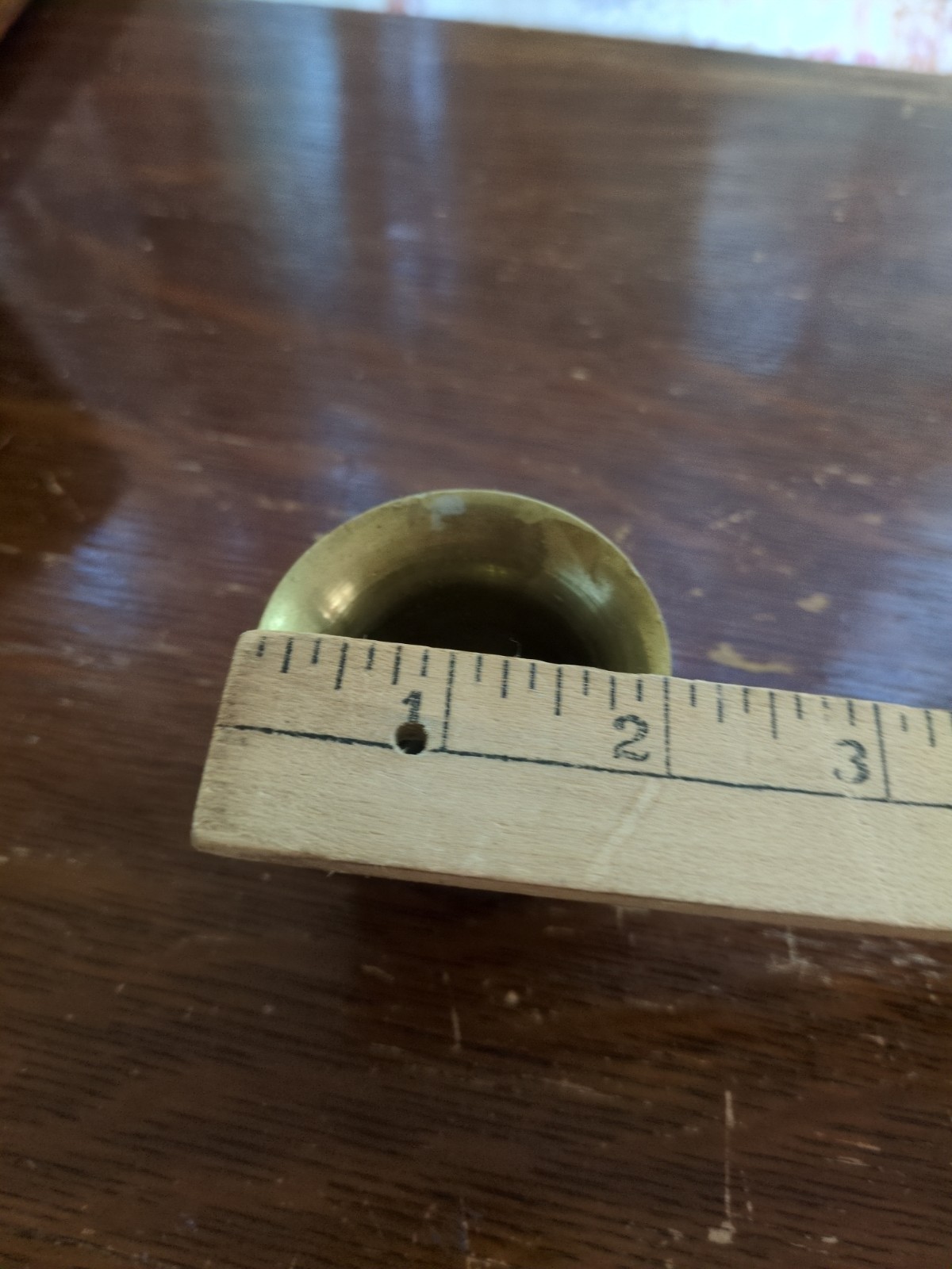 Vintage Brass Small Miniature Double Handled Mortar & Pestle (Bin 20)